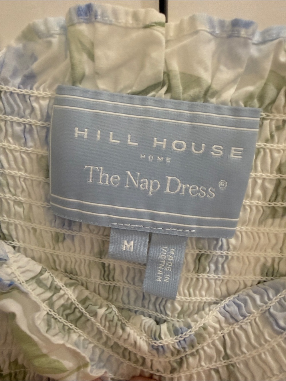 Hill House Nap Dress in Blue/Green/White Floral Print  Size M - Picture 4 of 5